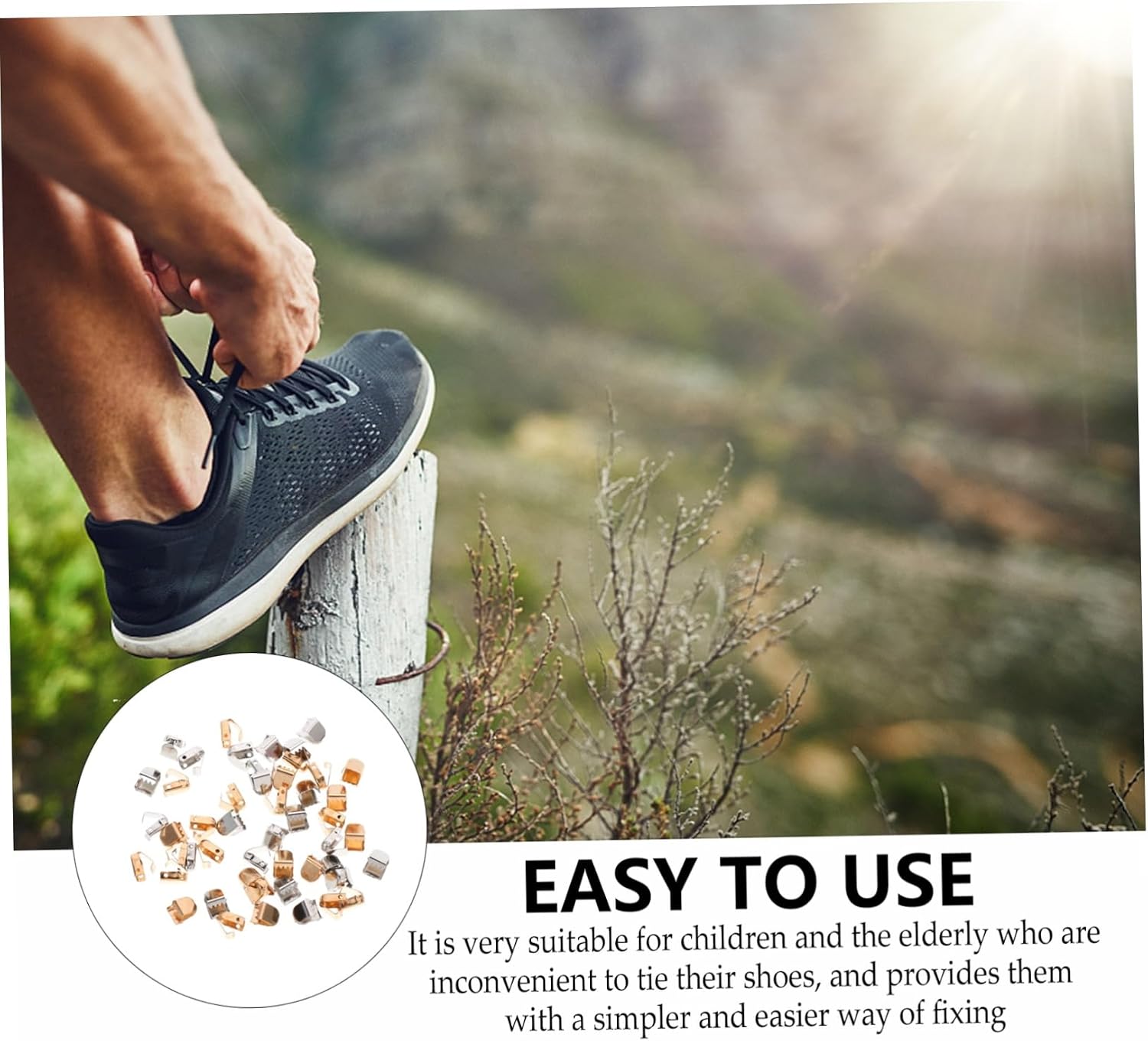 100Pcs Shoelace Buckles Durable Fasteners for Easy Shoe Accessory Fixing for Elderly Options