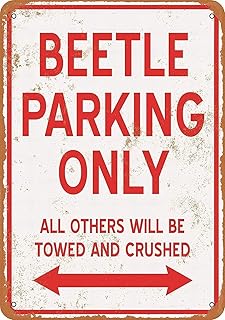 Wall Decor Beetle Parking ONLY Vintage Look Metal Sign 8" x 12" Room Novelty Wine Cellar Farm Tin Signs