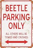 Wall Decor Beetle Parking ONLY Vintage Look Metal Sign 8