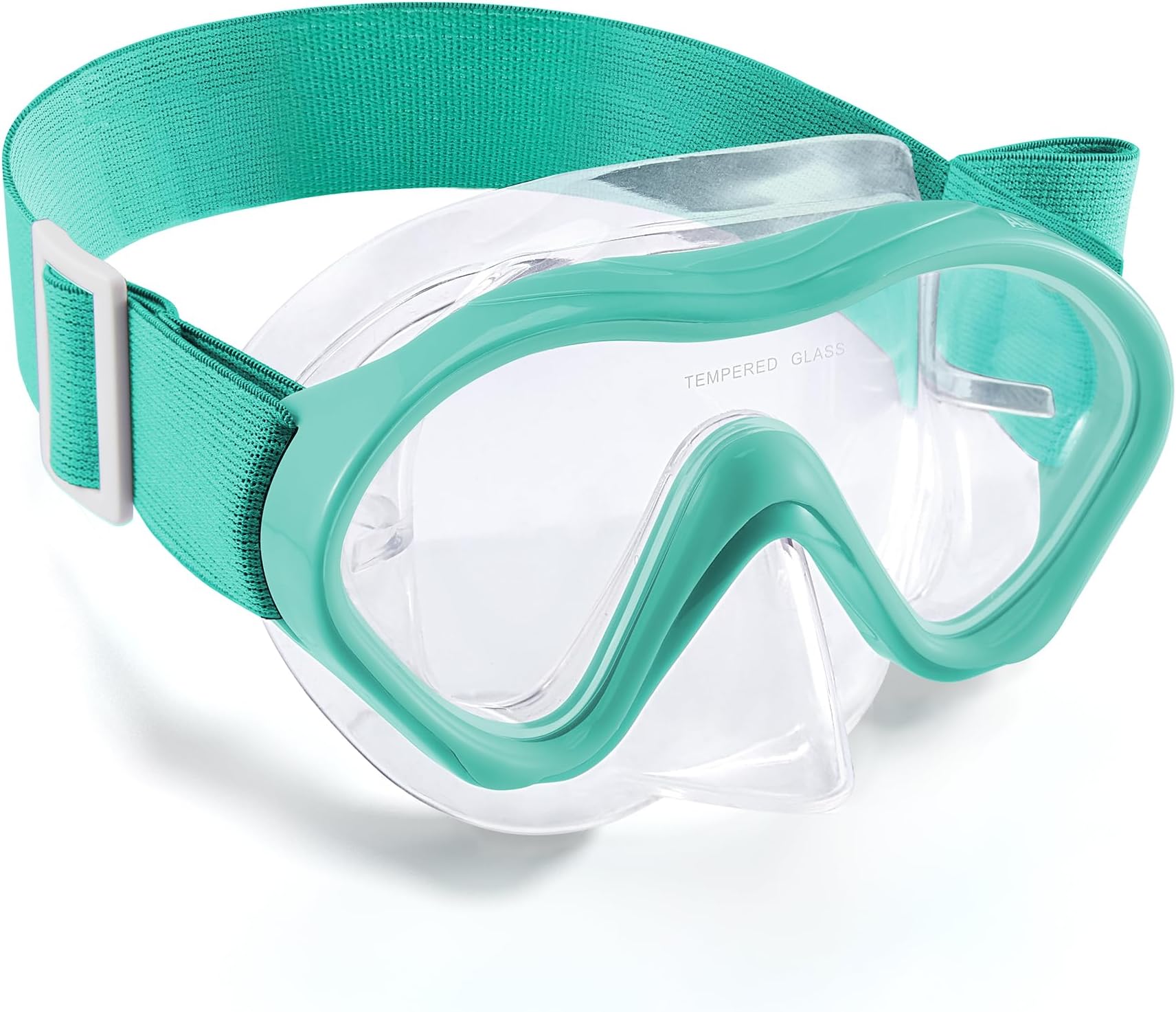 Kids Swim Goggles Snorkel Diving Goggles with Nose Cover for Kids 3-15, Knitted Fabric Strap, Anti-Fog No Leak