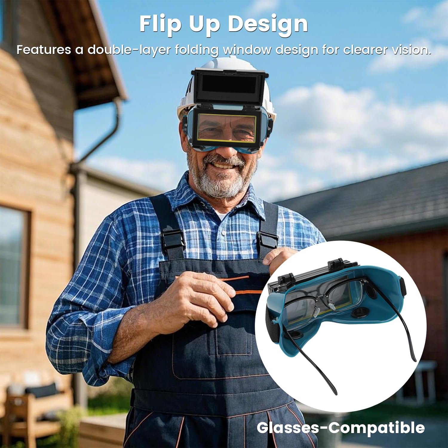 Welder Demonstrates Versatile Goggles