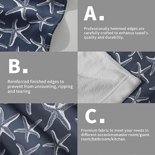 Vista 11 de Toallas de mano en blanco y negro – Toallas clásicas a rayas blancas y negras, toallas de baño modernas y sencillas, toallas de baño absorbentes