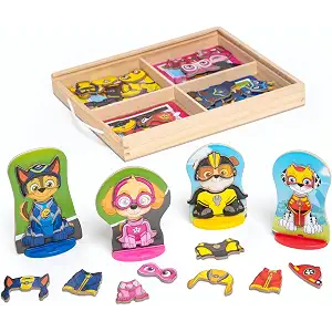 Melissa & Doug Paw Patrol Juego de Simulación Magnético de Madera (64 Piezas)