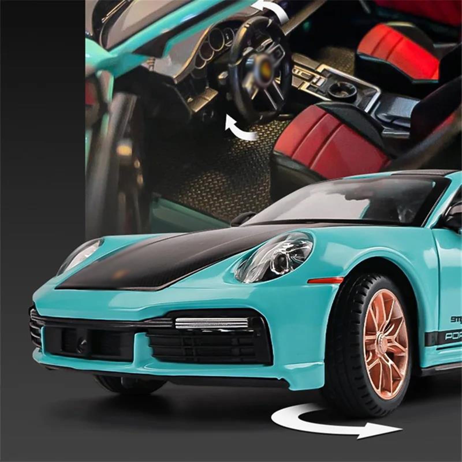 Amazon.co.jp: ミニカーモデル に適合するポルシェ 911 1:24 合金
