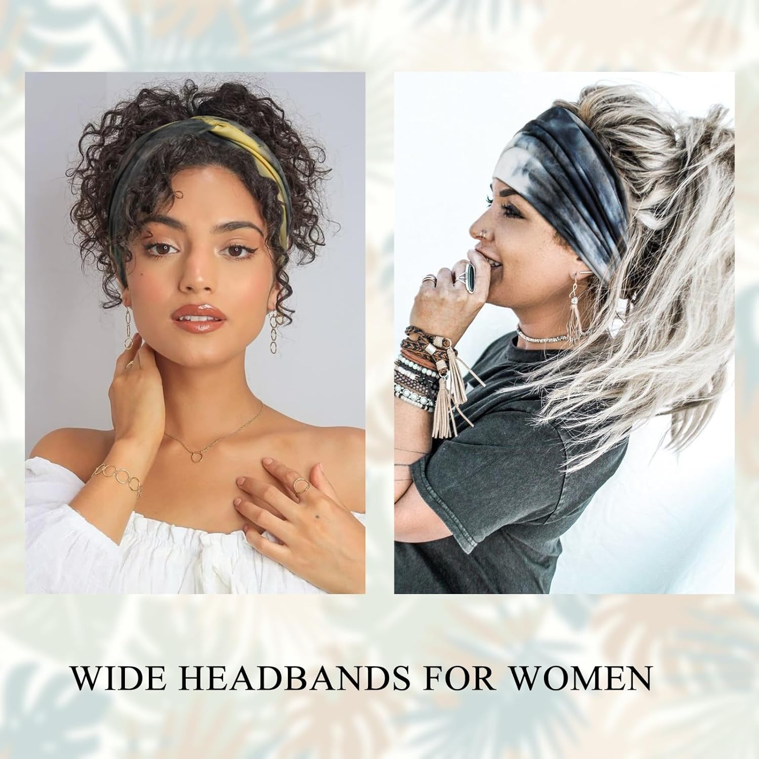 Tobeffect Wide Turban Headbands for Women, 4 Packs Extra Wide Knotted Head Bands for Women's Hair, Boho Fashion Hairbands Casual Sport Hair Accessories for Workout Yoga - Image 4