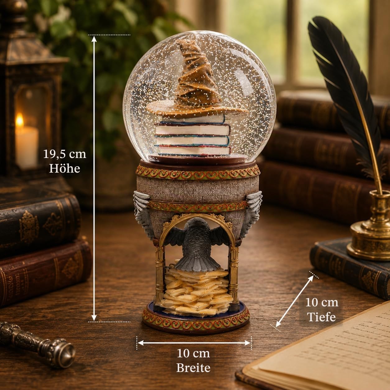 Nemesis Now Offiziell lizenzierte Harry Potter Schneekugel zum ersten Tag in Hogwarts, 19,5 cm