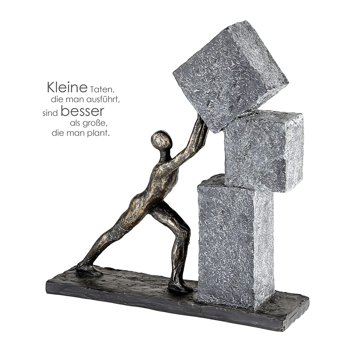 Casablanca Skulptur Stacking, Deko Figur Bronze, Grau, Kunstharz Statue Wohnzimmer, Büro Dekoration H. 30,5 cm x B. 28 cm - Moderne Skulpturen