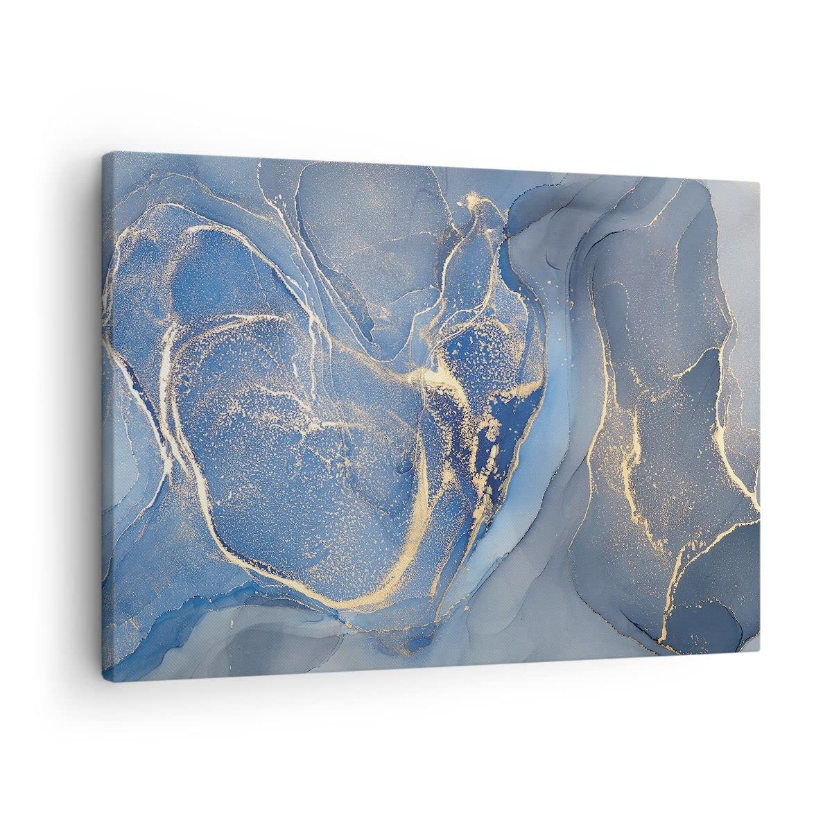 ARTTOR Lienzos decorativos Oro Azul Pintura Cuadro Sobre Lienzo Moderno 70x50cm Cuadros Decoracion Salon Dormitorio Cocina Cuadros Pared Imágenes Wall Art Prints Decor Canvas AA70x50-5029