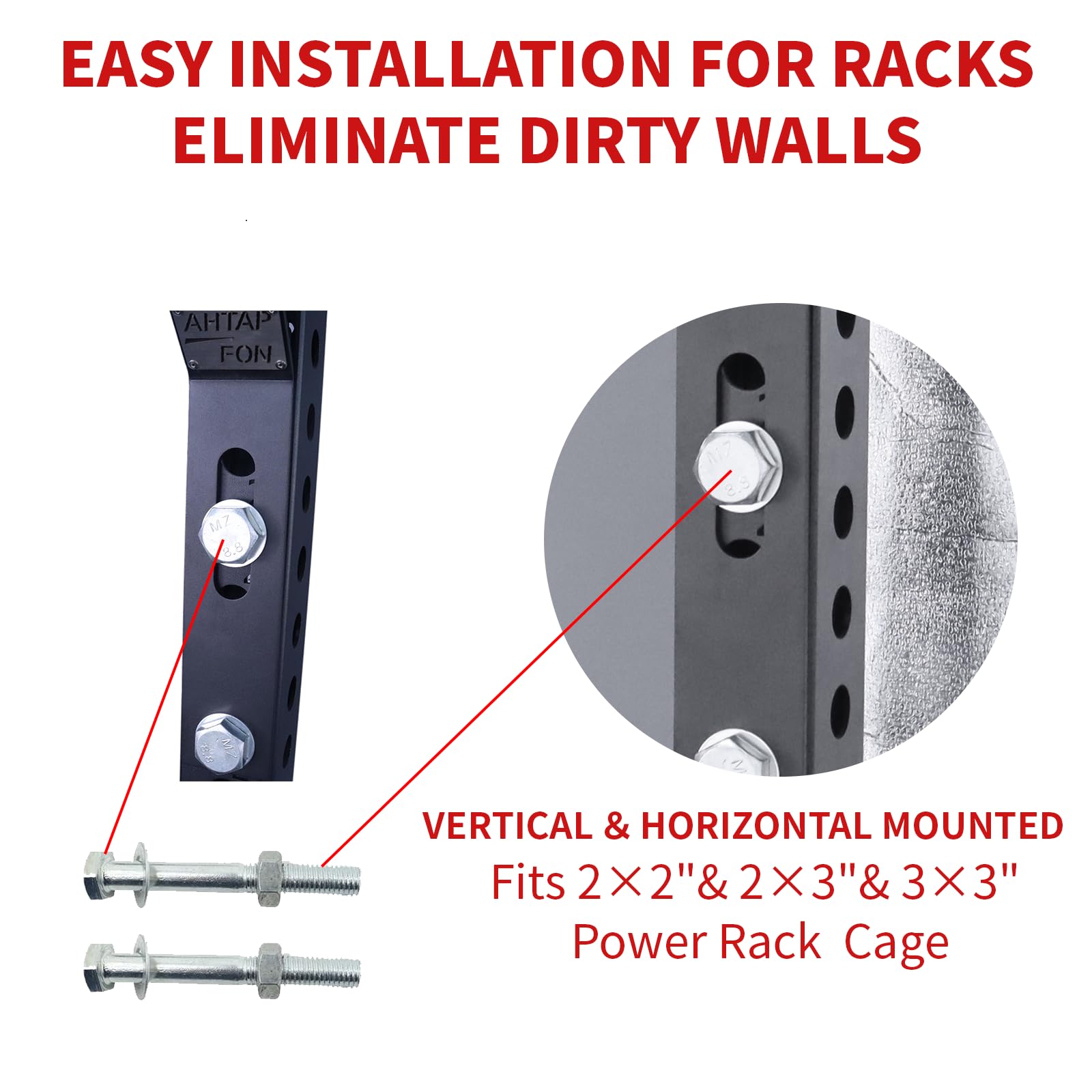 AHTAPFON Bersaglio da parete per rack montato con accessori di estensione, bersaglio palla medica per attacchi Power Squat, squash shot fitness per palestra domestica