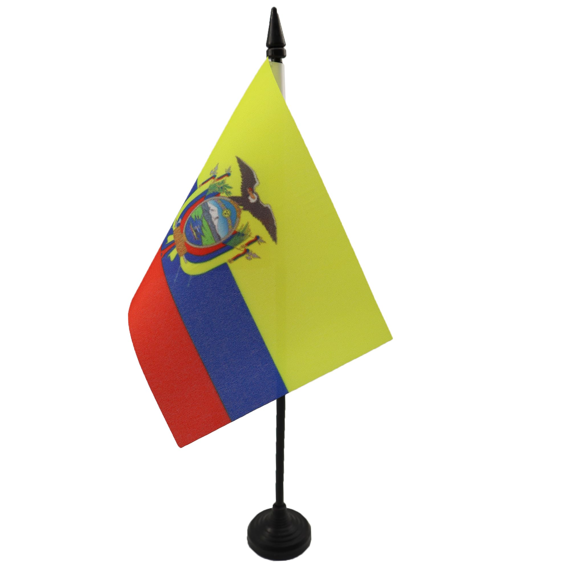 AZ FLAG Ecuador Table Flag 4x6 in 100D Polyester Plastic Base
