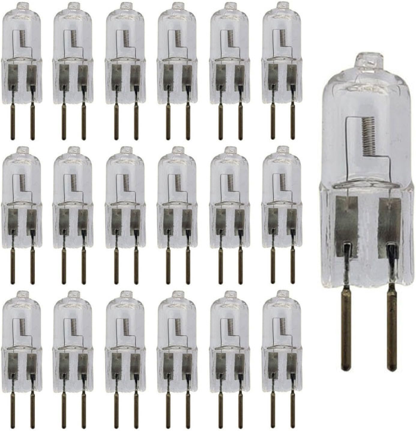 G6.35 Halogen Bulb 12V 100W GY6.35 Halogen Capsule Bulb 24V 50W Halogen GY6.35/G6.35 2-Bi-Pin Base Dimmable 10Pc 24V-250W