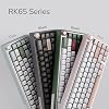 لوحة مفاتيح الألعاب السلكية RK ROYAL KLUDGE R65 مع مقبض، 60% بالمائة QMK/VIA US Layout RGB Backlit Gasket Mount لوحة مفاتيح ميكانيكية مع أغطية مفاتيح PBT، ملف تعريف MDA، مفتاح كريم قابل للتبديل ساخن 66 مفتاحًا، أسود