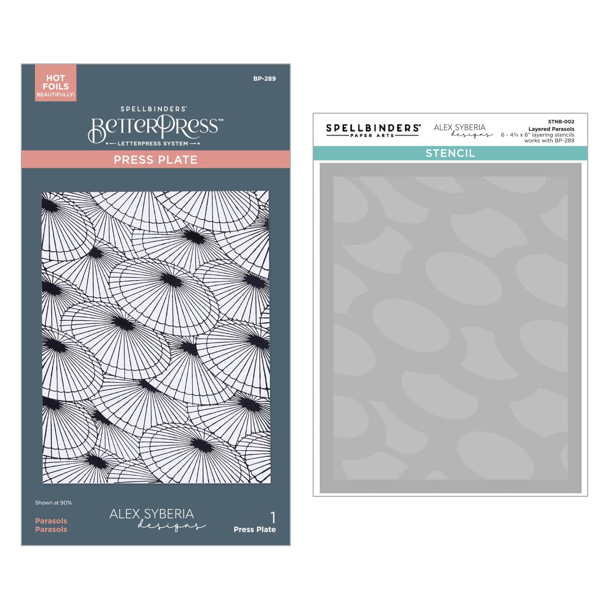 Spellbinders Metal Spring In Kyoto Betterpress & Stencil Bundle From The Spring In Kyoto Collection By Alex Syberia Designs