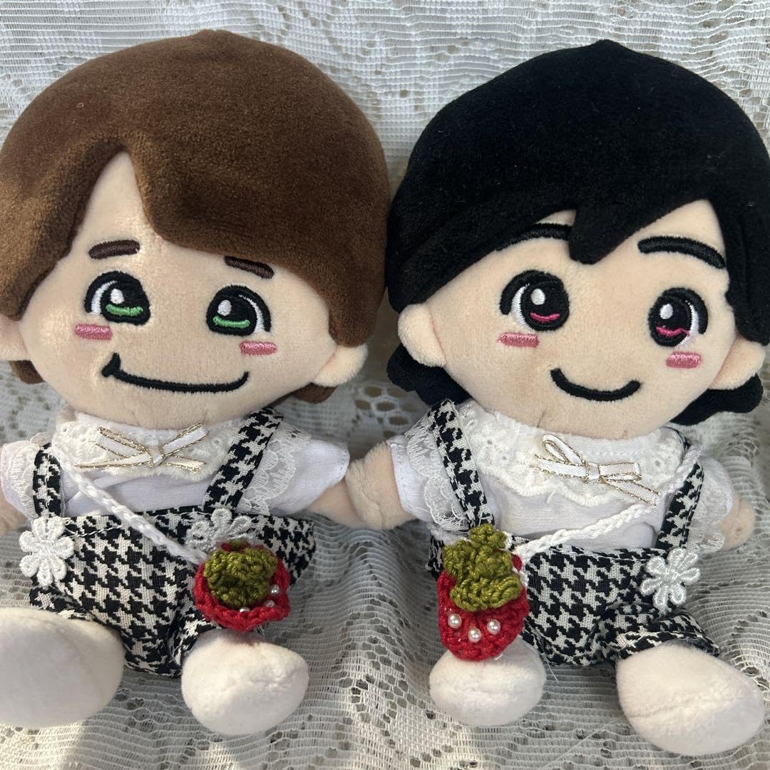 Amazon.co.jp: ちびぬい服 双子コーデ ブラック系セット いちご