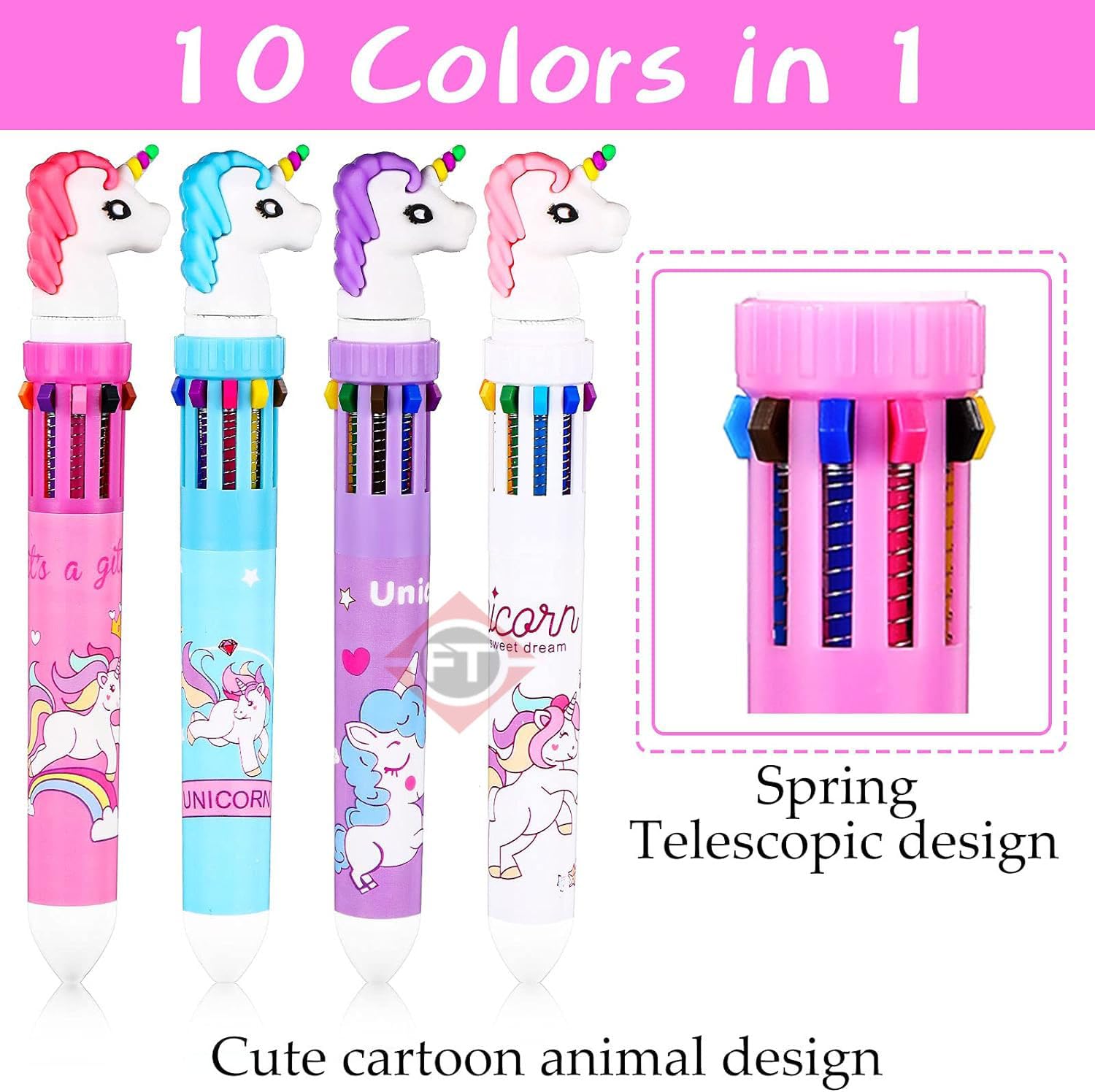 Firstly Mandala Design Stencil Geometric Ruler 2 pc with 1 Unicorn Multicolor Ten in One Ballpoint Pen for Kids|Spiral Drawing Kit Early Art Development Toy for Children - Image 3 thumbnail
