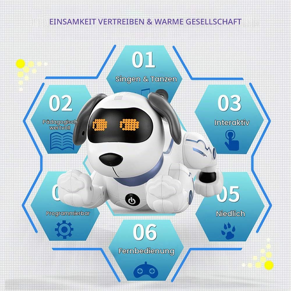 Goolsky LE Neng Spielzeug K16A Elektronische Haustiere Roboter Hund Stunt Dog Voice Command Programmierbare Touch-Sense Musik Song Spielzeug für Kinder Geburtstag