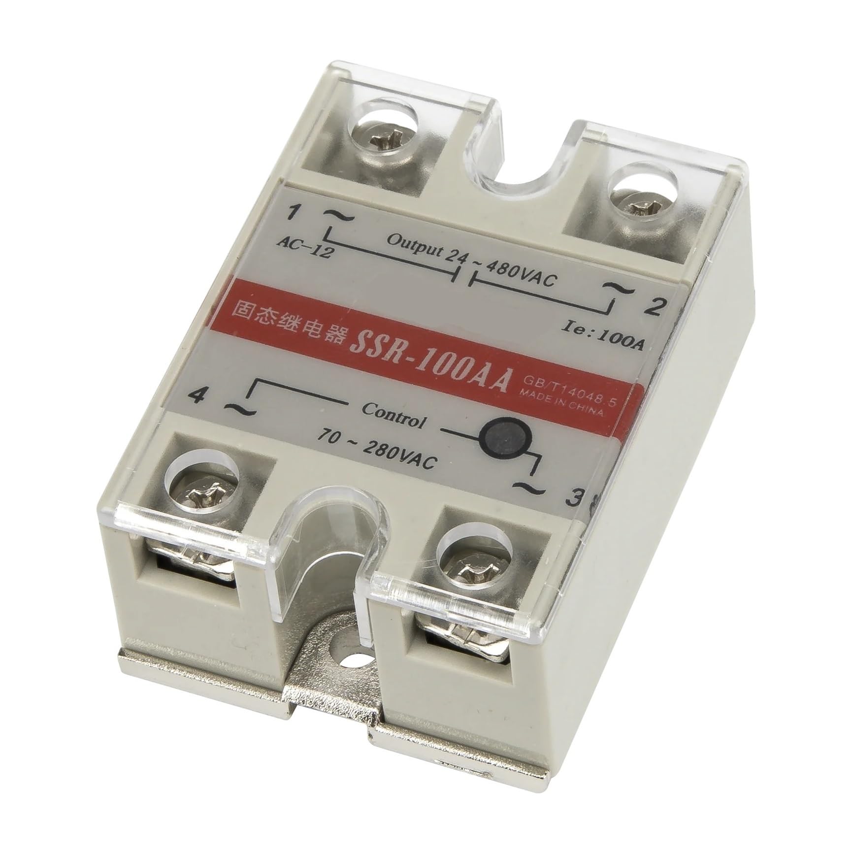 YLQUXEUV SSR-100AA single phase AC to AC 100A 480V solid state relay 100AA SSR