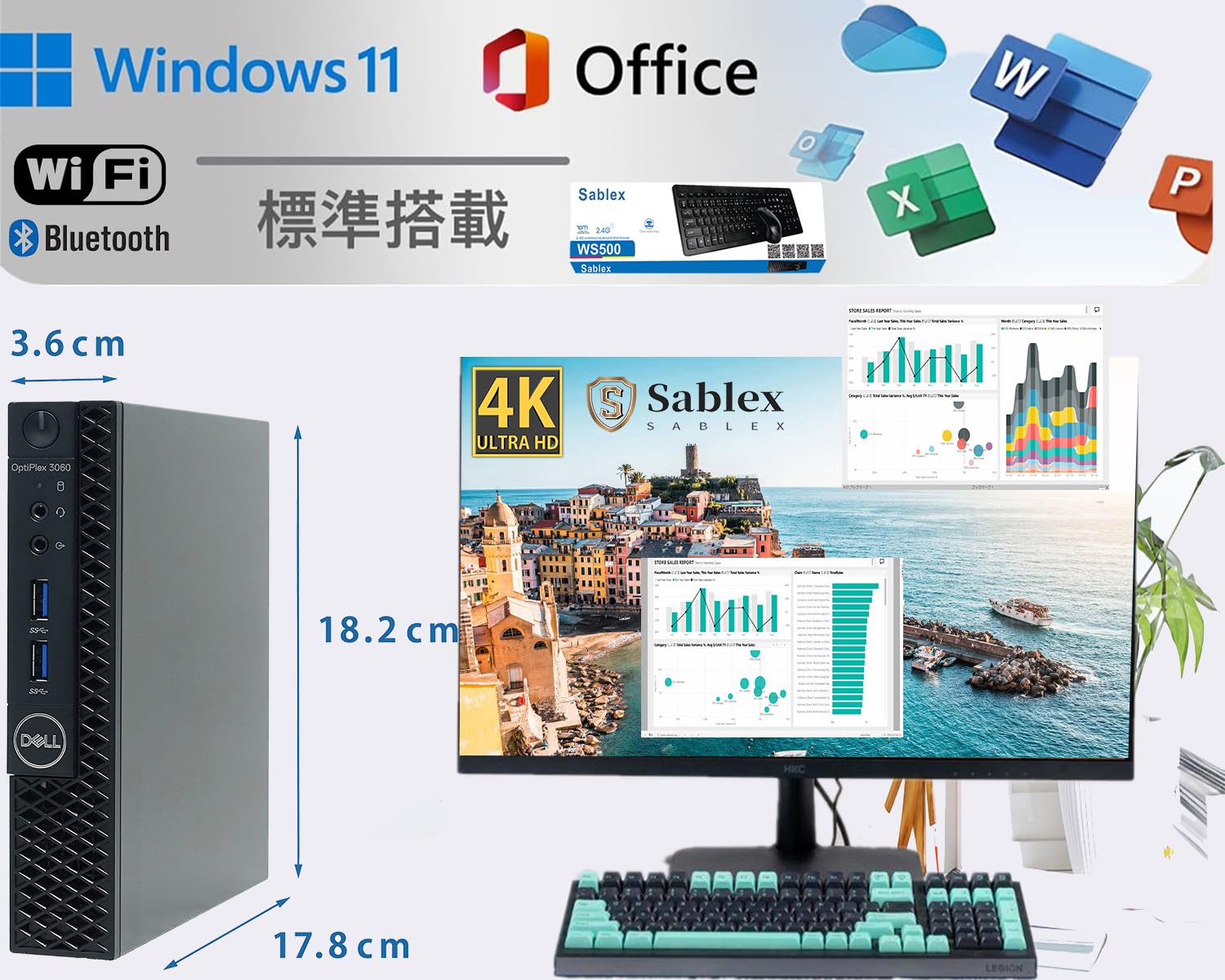 DELL・ミニPC＞第九世代CPU/デュアルディスクSSD＋HDD/オフィス付き Amazon.co.jp: 【整備済み品】デル Dell Optiplex 3060/3070 超ミニPC
