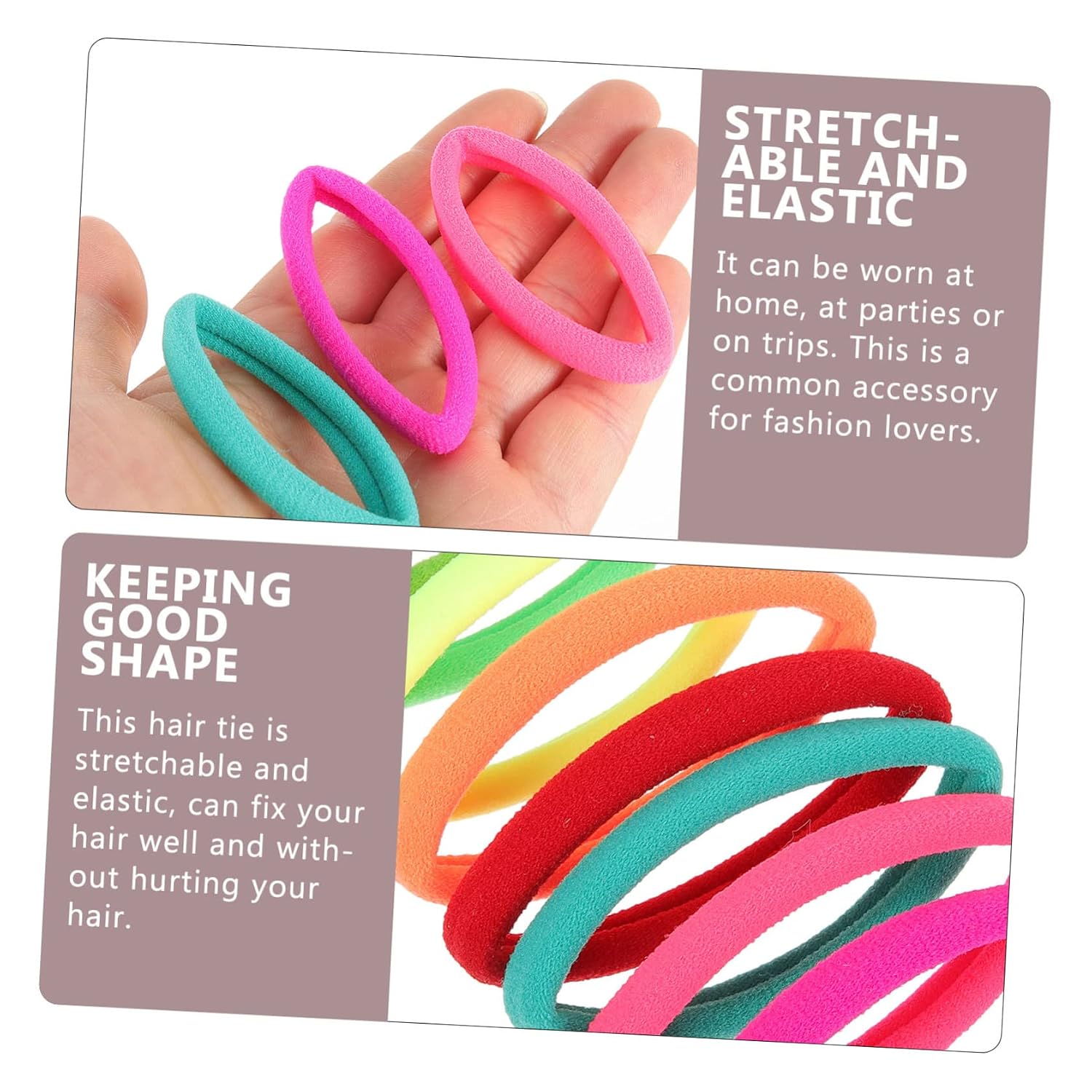24pcs Hair Ties for Girls Mini Hair Bands Elastic Accessories for Daily Use for Thick Easy to Match Outfits