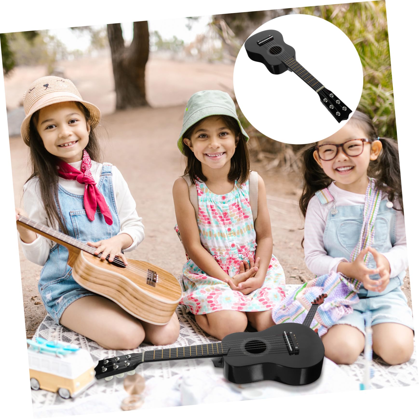 Guitarra de Juguete de Madera Juguete Educativo para Instrumento Musical para Aprender Música y Desarrollar Habilidades Motoras para Fiestas y Actividades Familiares