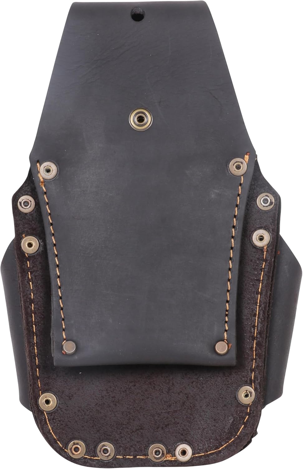 FESA Leather Electrician Tool Pouch - Pocket Caddy Clip On Tool Pouch with Voltage Test Meter Pocket & 5 Other Compartments - Easy On & Off - Fits Belts up to 3" Wide - Handcrafted