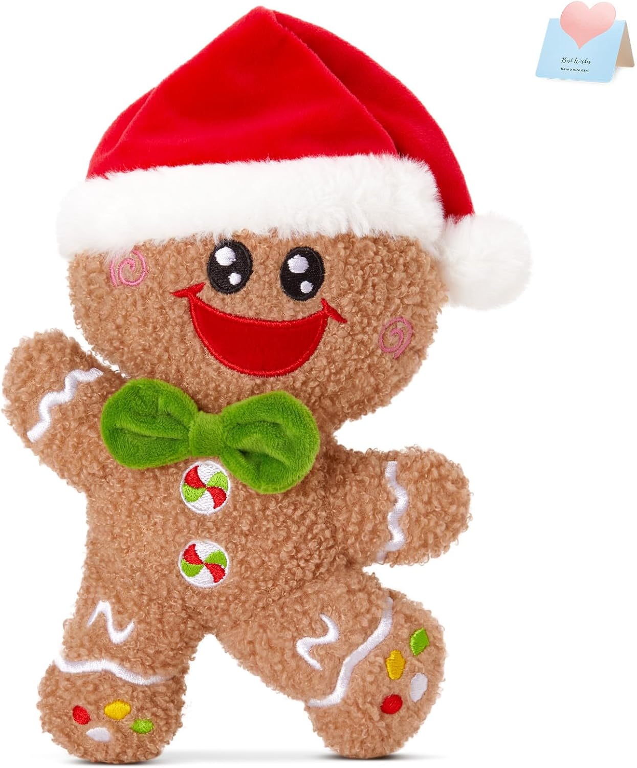 Amazon.com: Glow Guards 9'' Gingerbread Plush,Christmas Gingerbread Man ...