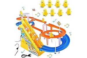 Electric Ducks Chasing Race Track Game: A Delightful Climbing Stair Toy for Kids