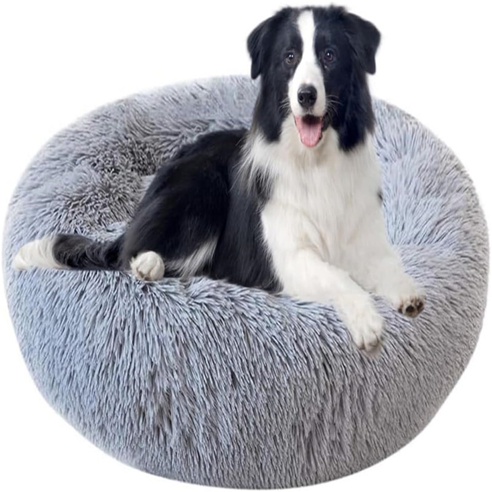 Cuccia for cani confortevole ciambella coccola cuccia rotonda for ultra morbida lavabile cuscino for e gatti letto caldo invernale divano (R,4XL 110CM)