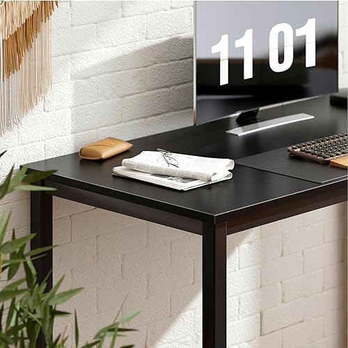 Miniatura 6 de Need Escritorio pequeño para computadora de 39 38 pulgadas de largo, escritorio de estudio para espacios pequeños, escritorio de oficina en casa