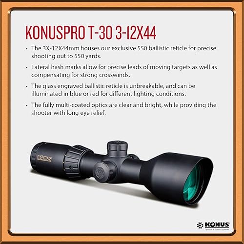 Miniatura 5 de Konus - Riflescope para retícula balística 550 0118-0472 x 1732 in
