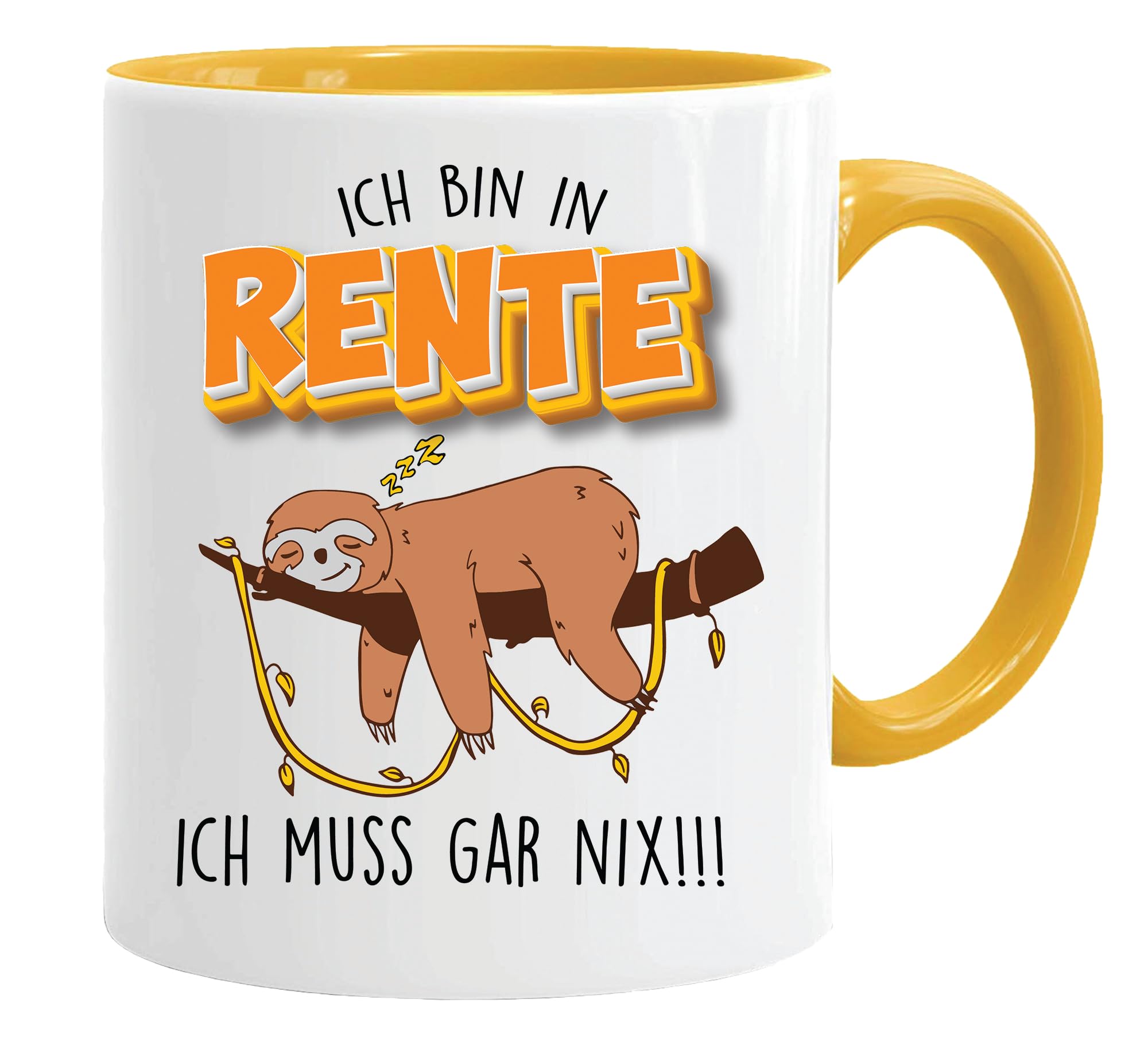 Acen Merchandise Mug with Saying | Sloth Rentner | Coffee Cup Tea Cup Gift Idea | Mug & Gift Box Set