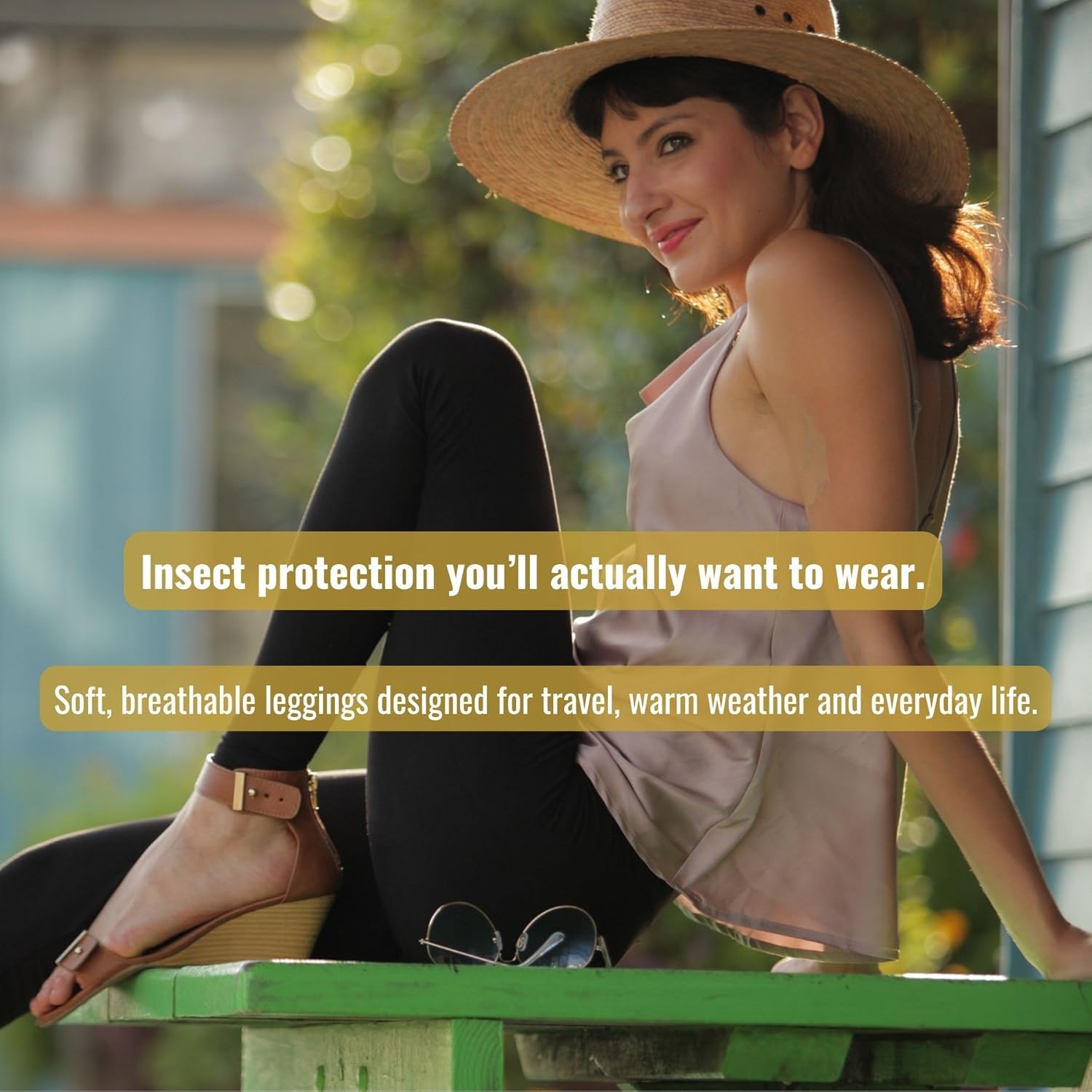 Women's Insect Repellent Feathersoft Leggings – Mosquito & Bug Repellent Travel Pants with Insect Shield® Protection