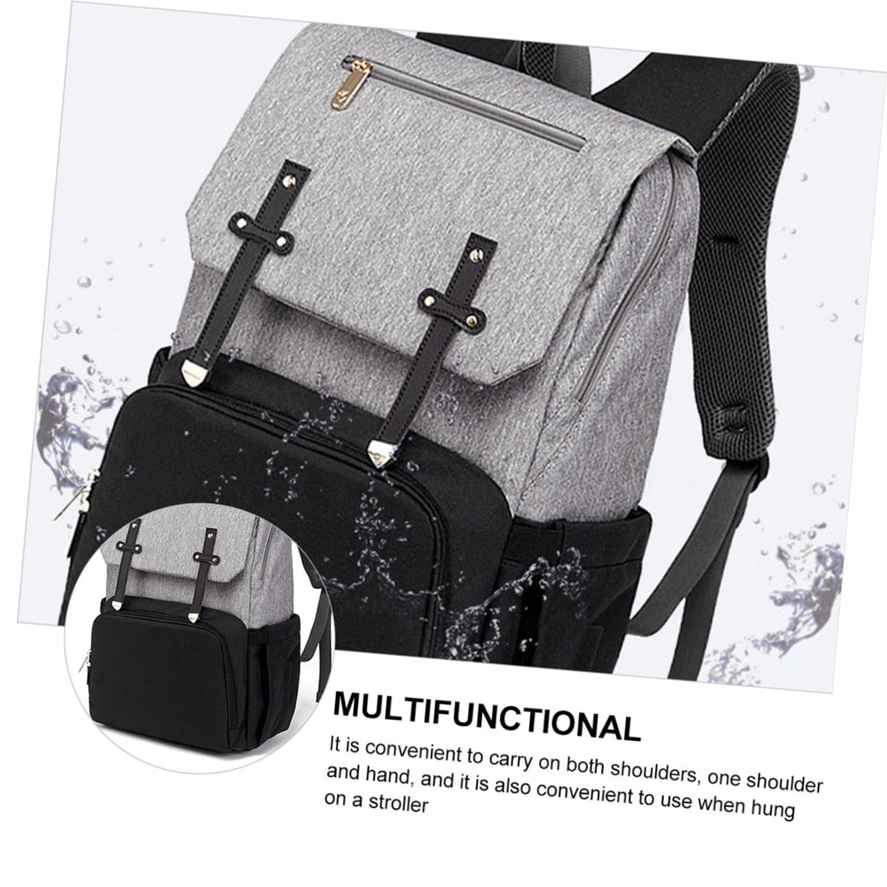 Multifunktionsrucksack für Mama aus Oxford Stoff Verschleißfest und Große Kapazität zum Reisen und Einkaufen mit Doppelte Schultertasche