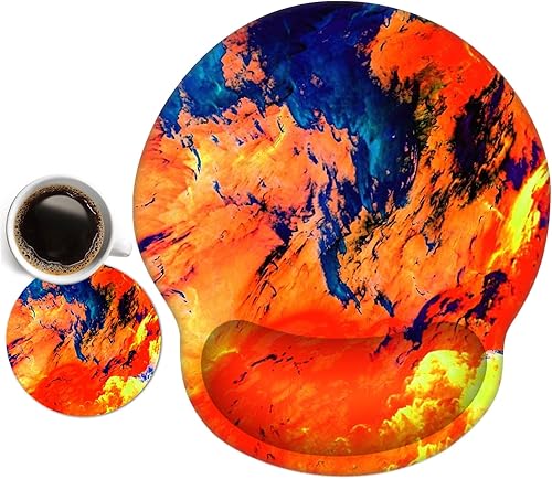 Miniatura 8 de Alfombrilla de mouse ergonómica, bonita alfombrilla de mouse con gel de soporte para reposamuñecas, base de poliuretano antideslizante con espuma