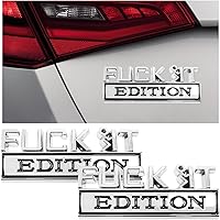 Vista 15 de Fuck It Edition Emblema para automóvil, calcomanías de decoración de parachoques de auto, calcomanía para guardabarros laterales 3D
