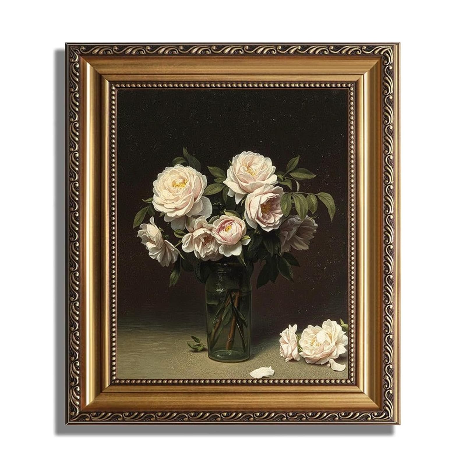 8x10 Picture Frame Vintage Gold Poster Frame with Shatter Resistant Plexiglass for Decorating Houses, Offices, Photo Frame for Horizontal or Vertical Wall Mounting