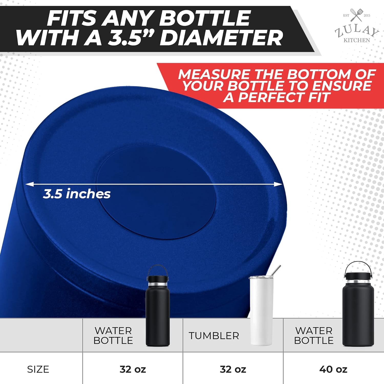 Zulay Protective Silicone Boot for 32-40oz Water Bottles - BPA Free Silicone Boot Sleeve for Wide & Narrow Mouth Bottles - Anti-Slip Water Bottle Bumper Sleeve Cover (Black) : Sports & Outdoors