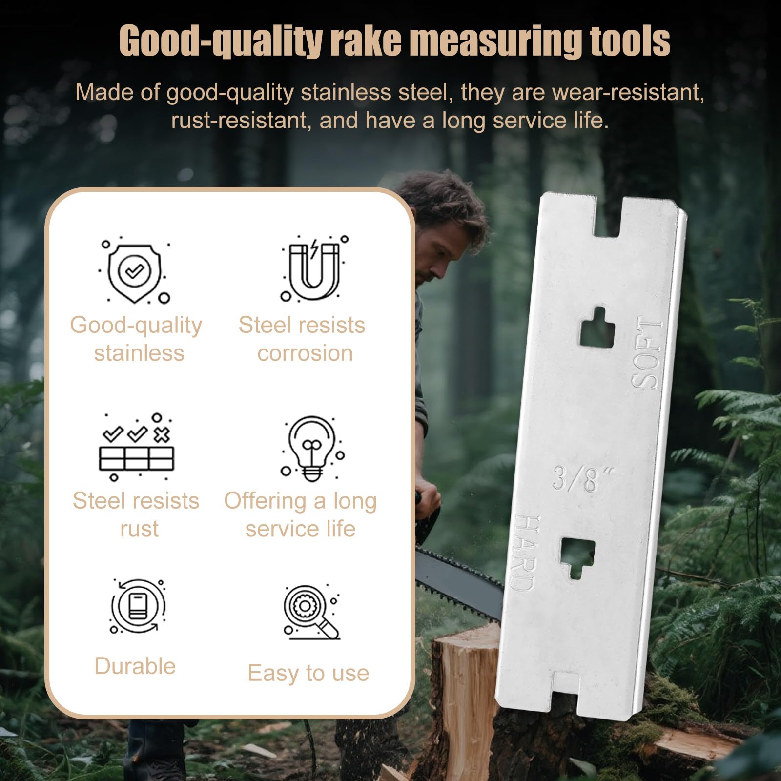 Chainsaw Raker Gauge - Stainless Steel -5