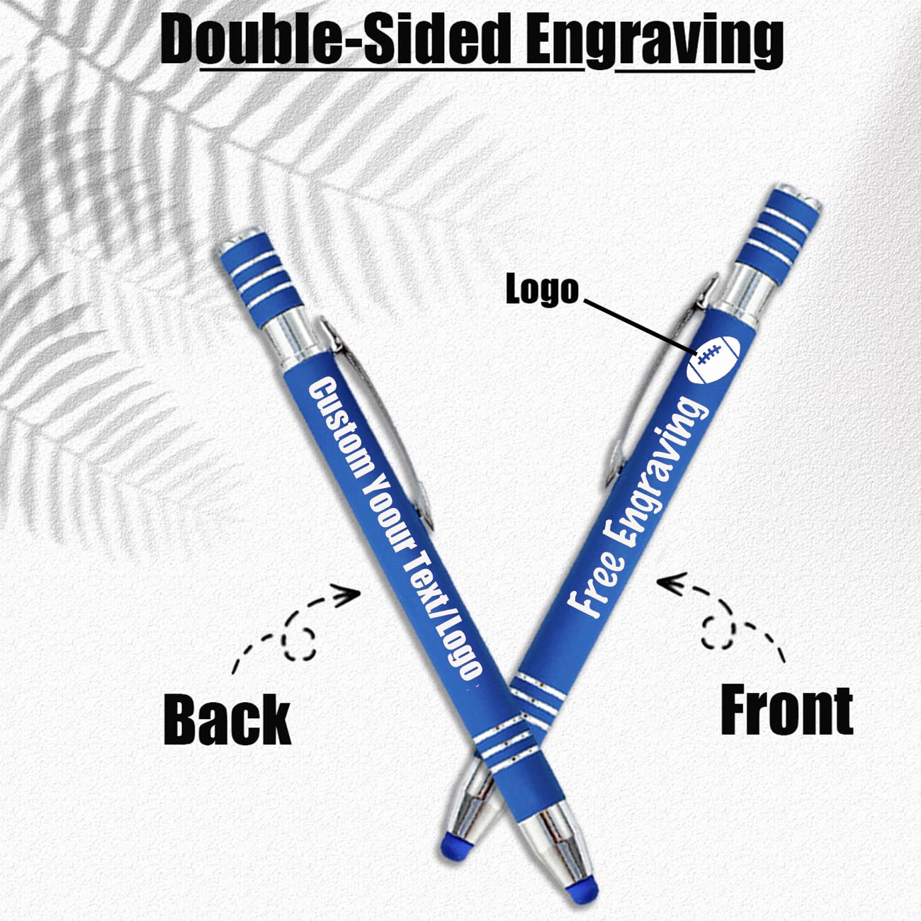 Generisch Personalisierte Kugelschreiber, individuell lasergraviert Stylus-Stifte in großen Mengen mit Text, Logo, Metall-Kugelschreiber, Geschenk für Büro, Business, Schule，Hochzeitsgeschenke