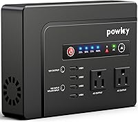 Vista 9 de Powkey Generador de energía solar, generador solar portátil de 200 W, estación de energía con paneles solares de 40 W, generador de 146 Wh, banco