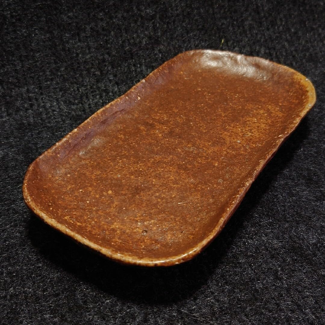 ○【2508】94..足つき 楕円皿…備前焼 2508足つき楕円皿…備前焼