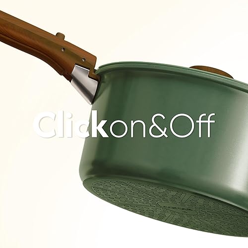 Miniatura 5 de CAROTE Juego de 15 ollas y sartenes, juego de utensilios de cocina antiadherentes, mango desmontable, juegos de utensilios de cocina de inducción