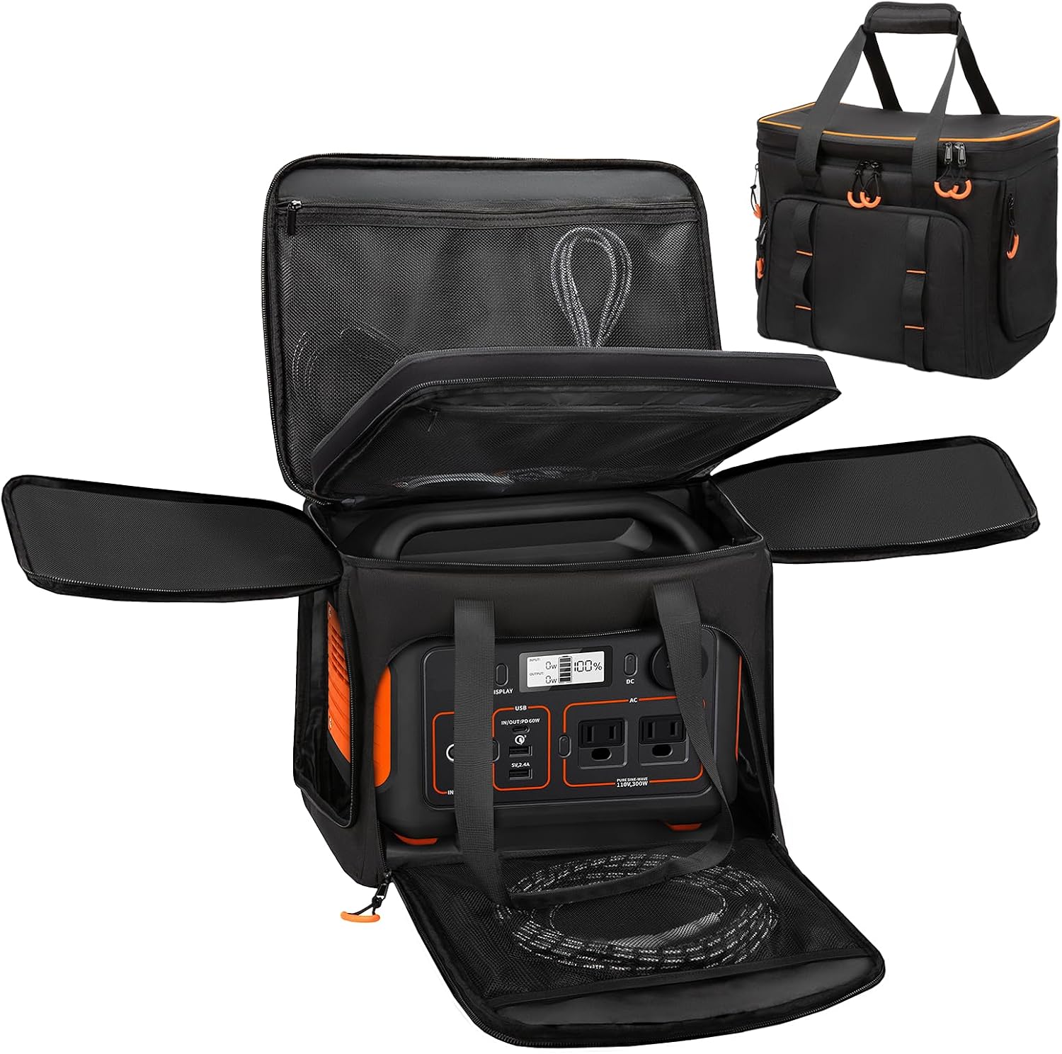 Double Layer Travel Carry Case Fit for Jackery Explorer 300/240/160