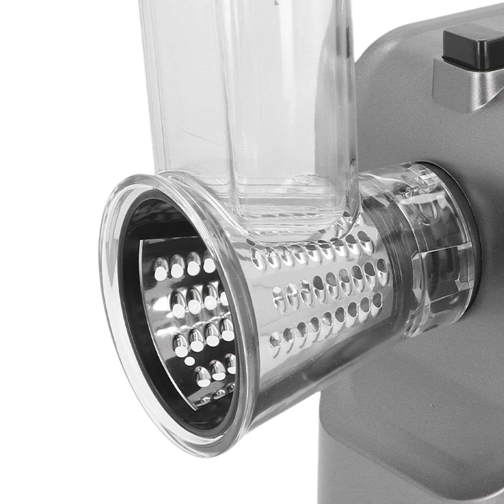 5 in 1 Elektrische Käse -Reibe, 250W Ein Tastensteuerelektrische Shredder -Spiralisator mit Sechs Edelstahlblättern Multifunktionaler Käse -Reifen für Käse -Früchte Gemüse Gemüse