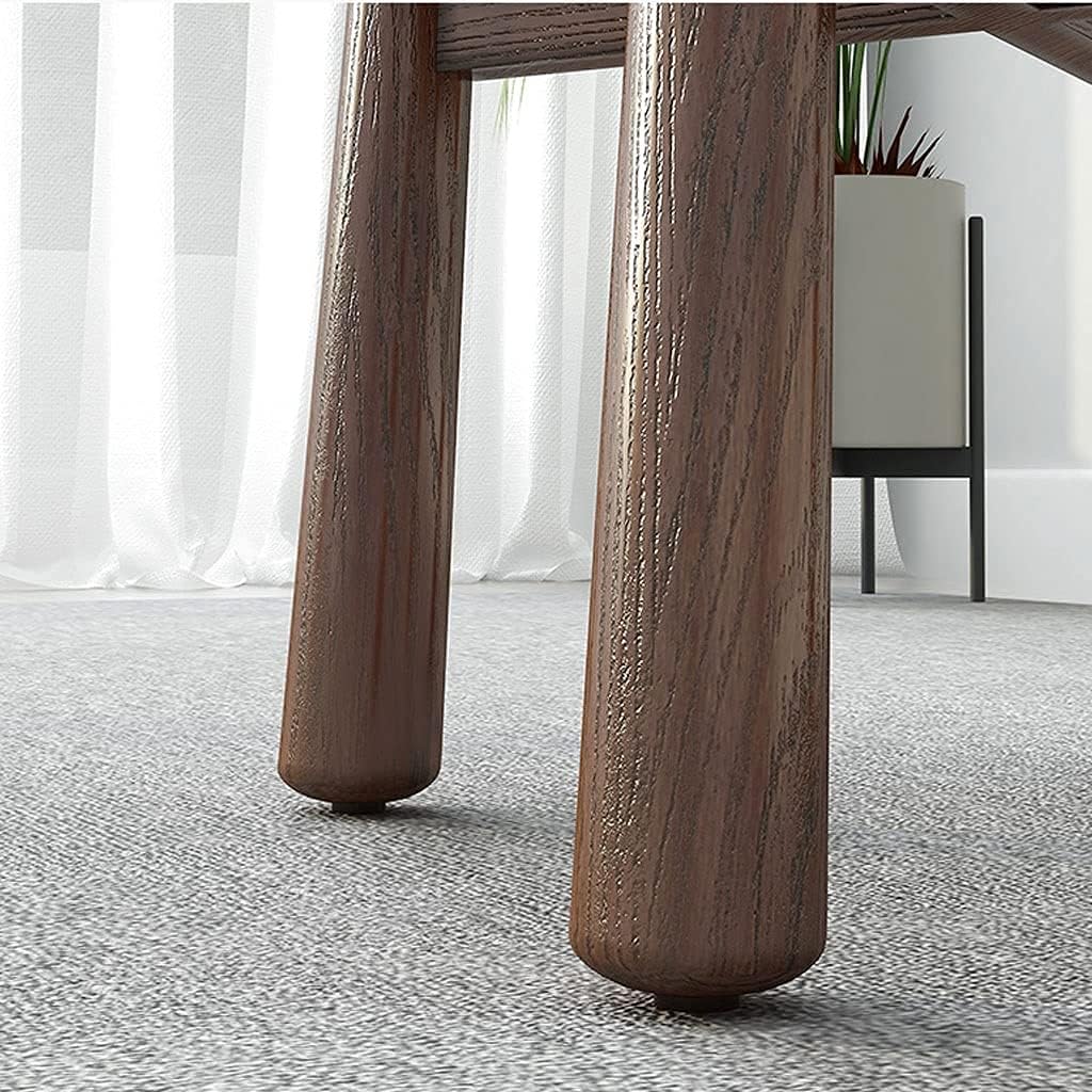 Minimalist Fashion Creative Backrest Small Stool Children Adult Chair Coffee Table Stool, Solid Wood Bench Stool for Living Room Kitchen Hallway Casual/Wood Color