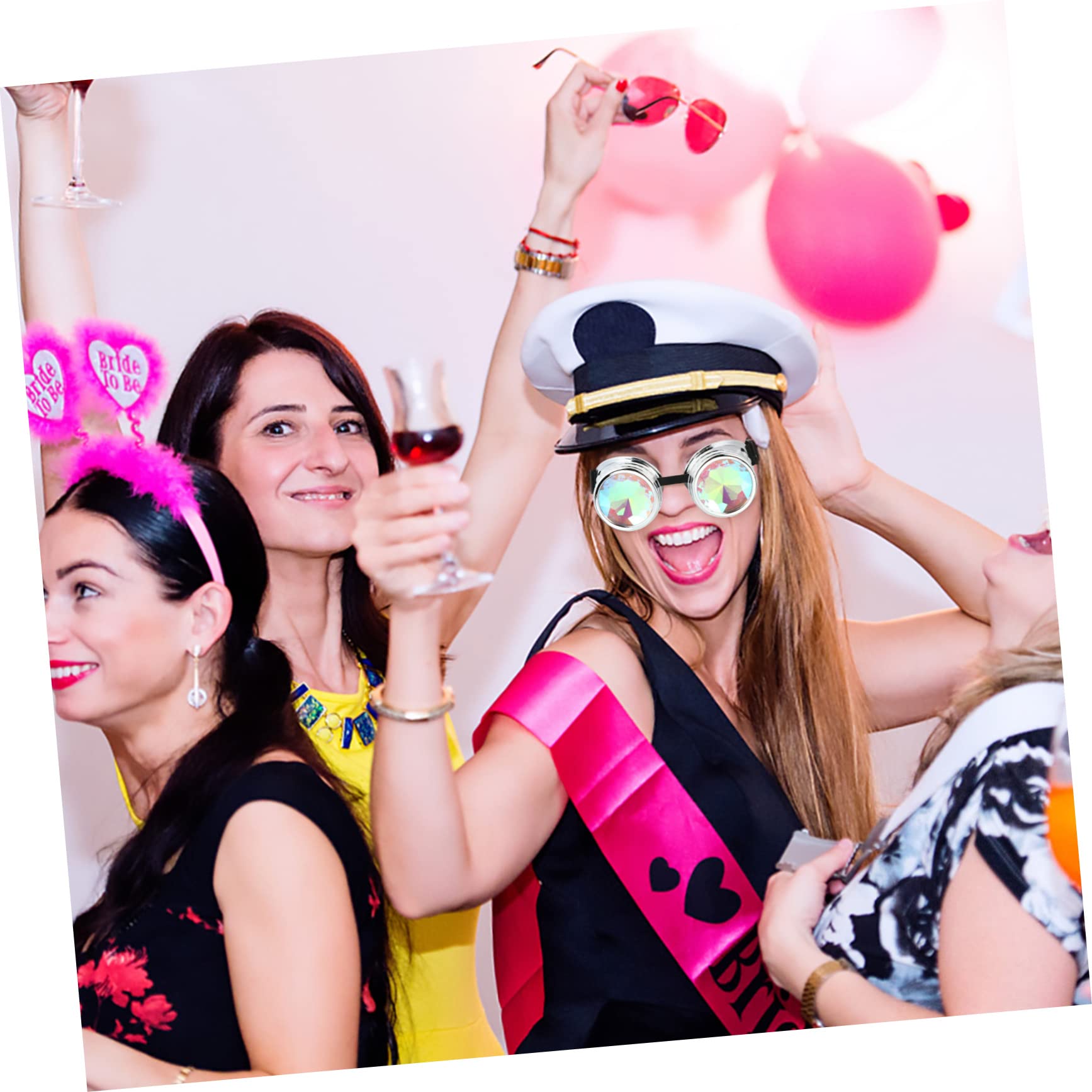 FOMIYES Steampunk Kaleidoscope Glasses Rave Festival Accessory Pc Frame Rainbow Lenses