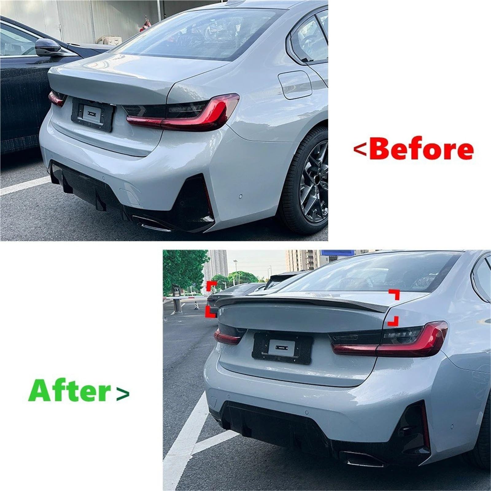 Dla B&MW 3 Series I3 G20 325i 330i 2019-2025 Skrzydło Na Klapie Lotka Tylny Spoiler Bagażnika Akcesoria Do Modyfikacji Spojler Tylny Trunk Wing(Glossy black)