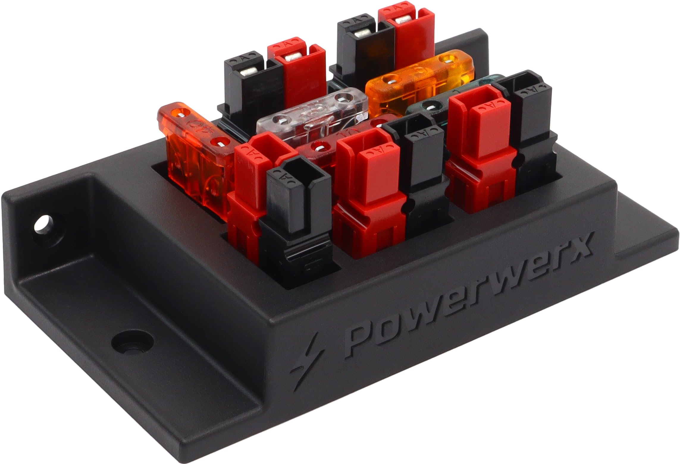 Powerwerx PD-5F PowerHub Fused Distribution Block 5 Positions, for 15/30/45A Powerpole Connectors