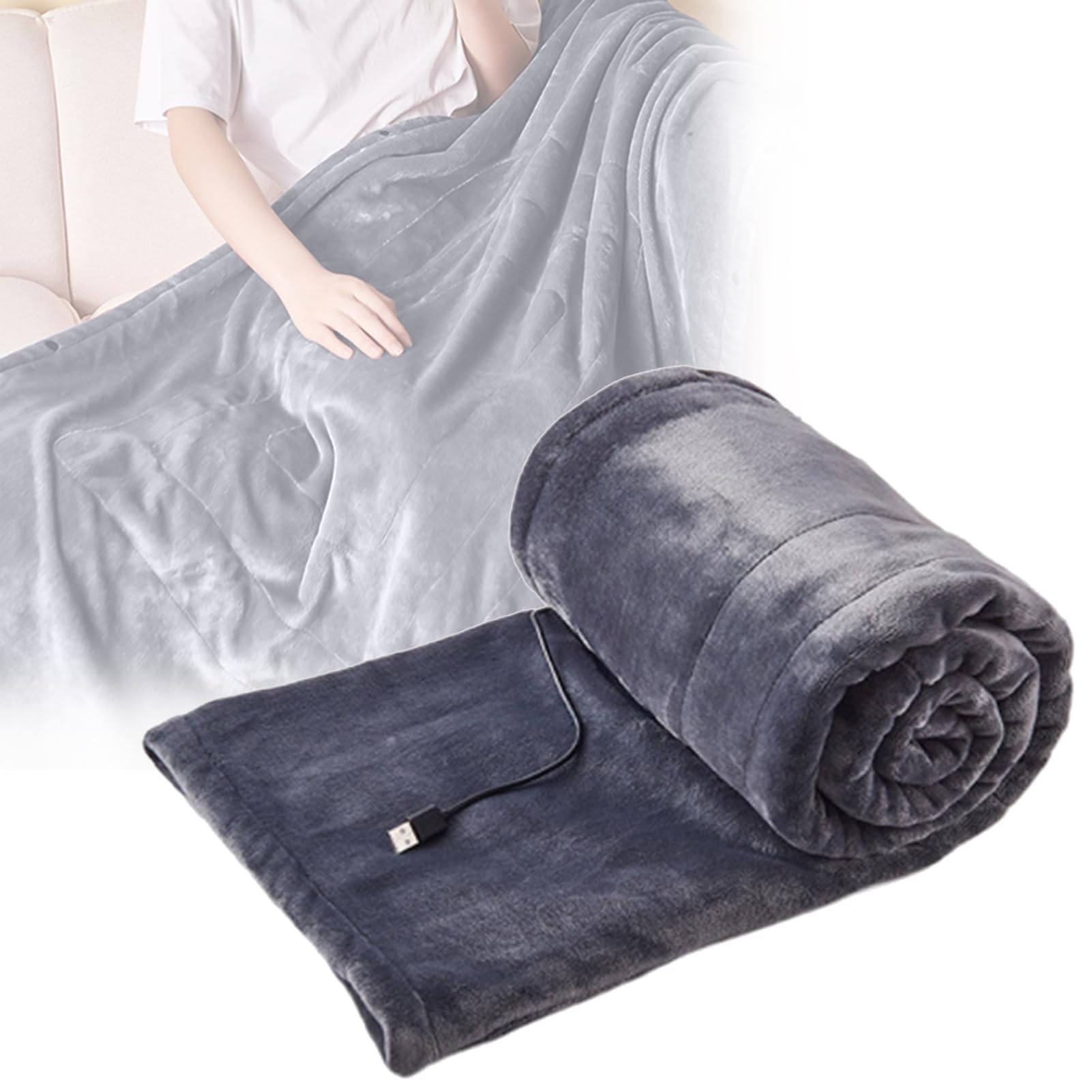 Coperta Elettrica, Coperta Scialle Riscaldata USB, 3 Impostazioni Temperatura, Coperta Riscaldata Elettrica Indossabile Per Divano, Casa, Ufficio, Esterno, Uso In Viaggio, Lavabile In Lavatrice