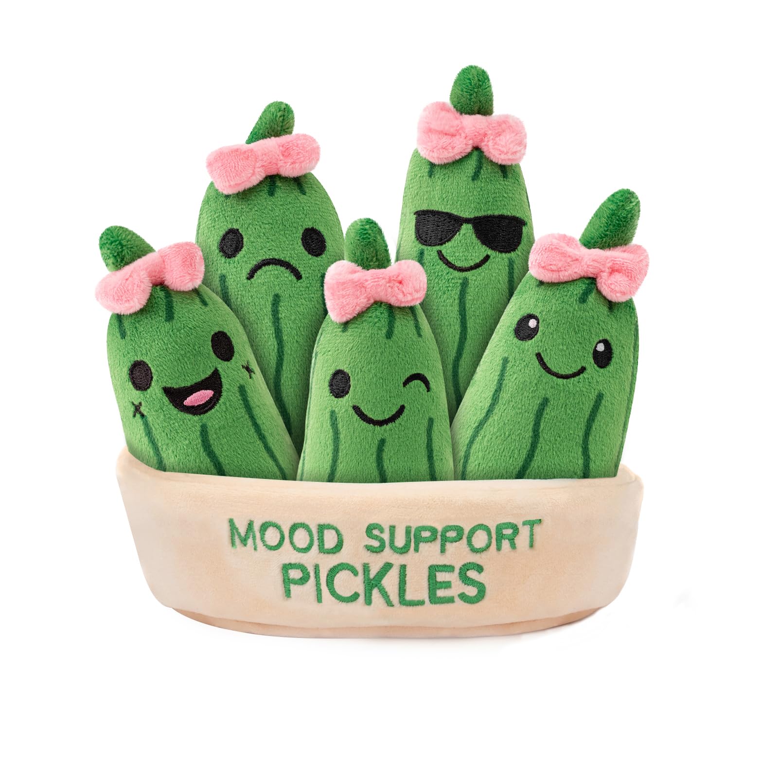 GERBIT Stuffed Animal Cute Pickles Plush Toys, 5 Pcs Mood Support